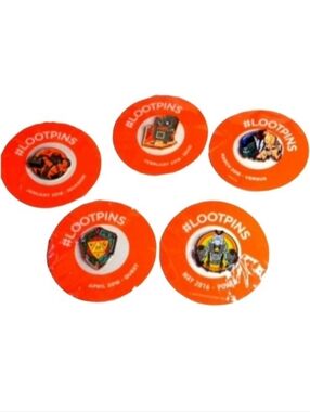 Loot Crate LOOTPINS Lot of 5 | Jan-May 2016